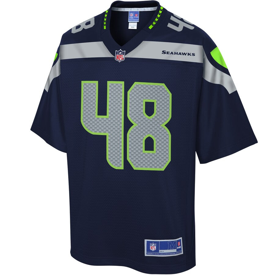 Seattle Seahawks Jacob Hollister Pro Line Navy Football Jersey product image