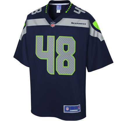 Seattle Seahawks Jacob Hollister Pro Line Navy Football Jersey product image