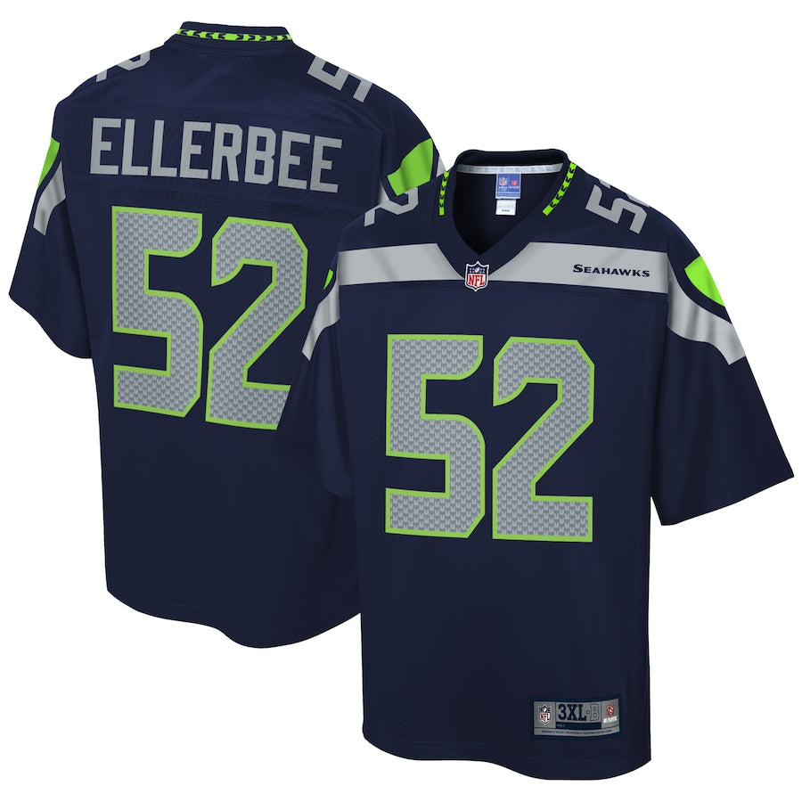 Seattle Seahawks Emmanuel Ellerbee Pro Line Big & Tall Navy Football Jersey product image