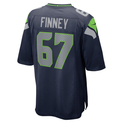 Seattle Seahawks B.j. Finney Game Navy Football Jersey product image