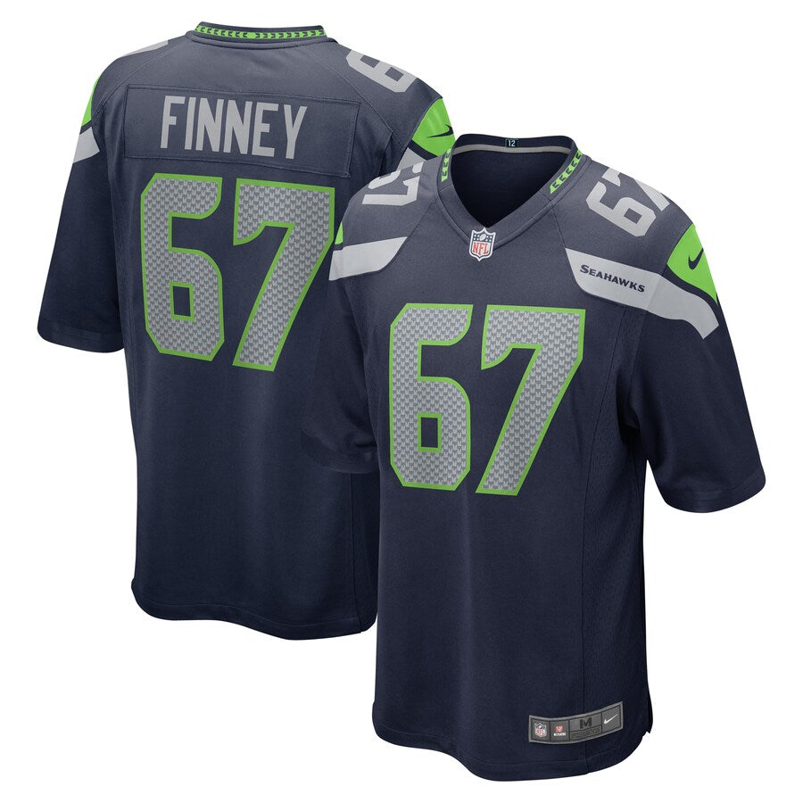 Seattle Seahawks B.j. Finney Game Navy Football Jersey product image