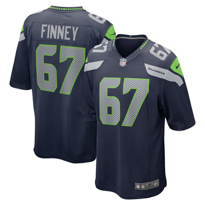 Seattle Seahawks B.j. Finney Game Navy Football Jersey product image
