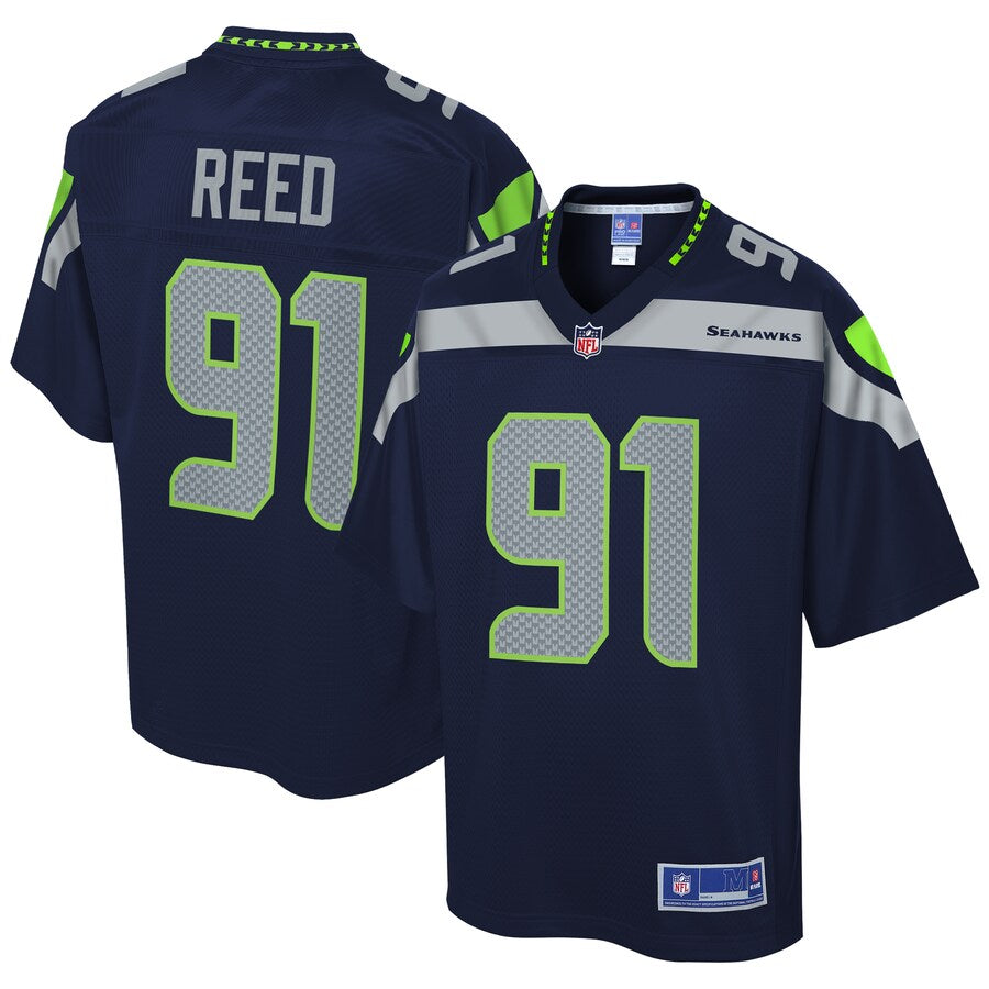 Seattle Seahawks Jarran Reed Pro Line Team Color Navy Football Jersey product image