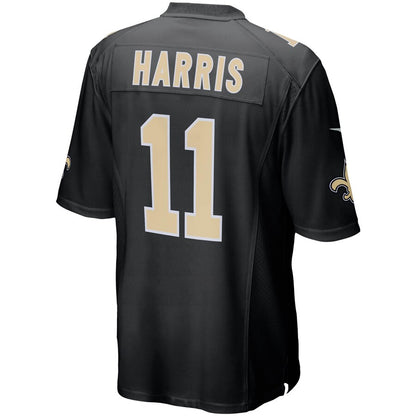 New Orleans Saints Deonte Harris Game Black Football Jersey product image