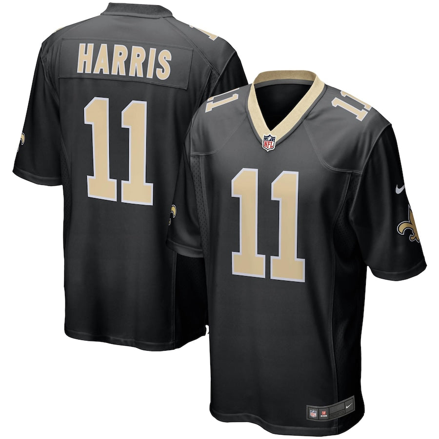 New Orleans Saints Deonte Harris Game Black Football Jersey product image