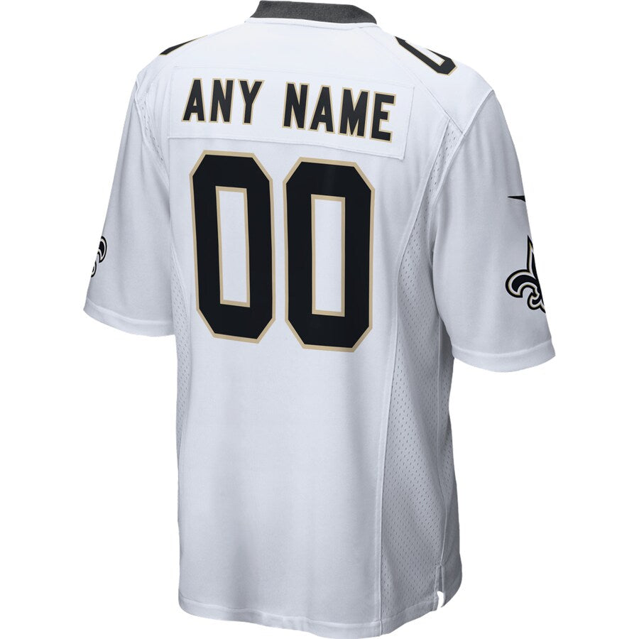 New Orleans Saints Custom Game White Football Jersey product image