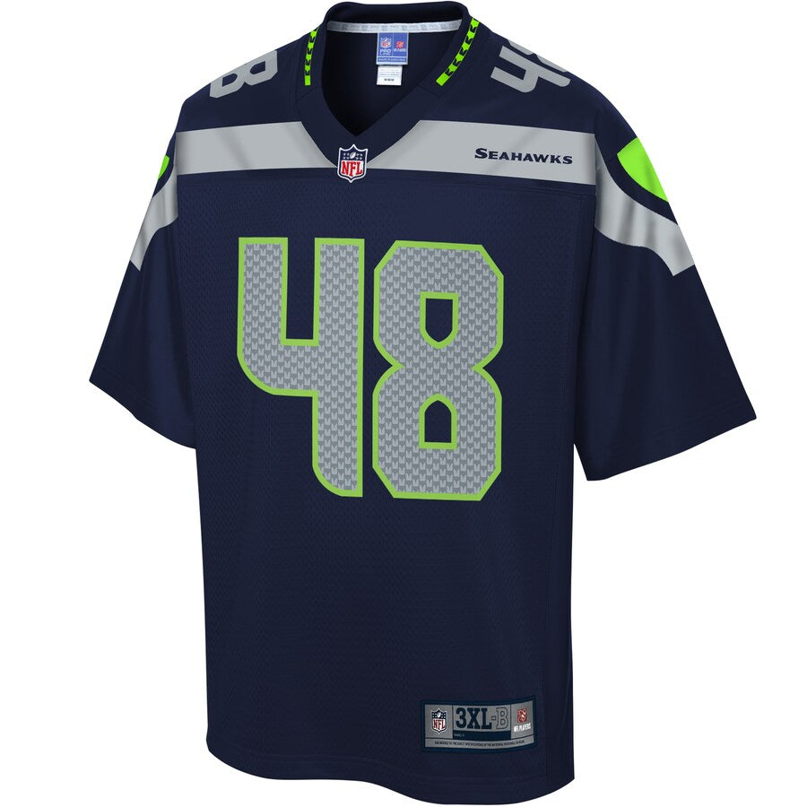 Seattle Seahawks Jacob Hollister Pro Line Big & Tall Navy Football Jersey product image