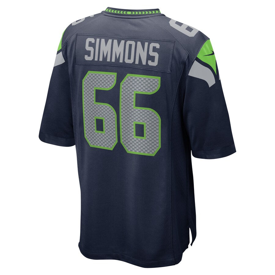 Seattle Seahawks Jordan Simmons Game Navy Football Jersey product image