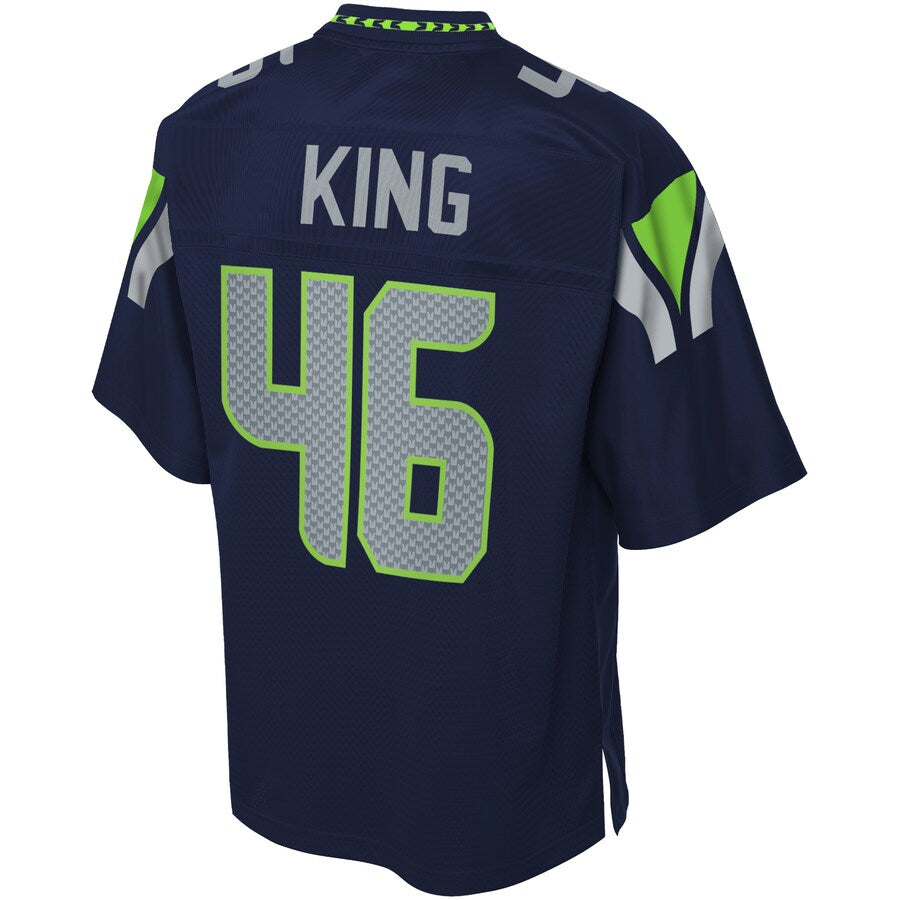 Seattle Seahawks Akeem King Pro Line Big & Tall Navy Football Jersey product image