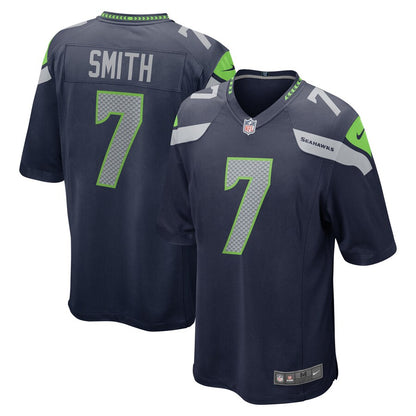Seattle Seahawks Geno Smith Game Navy Football Jersey product image
