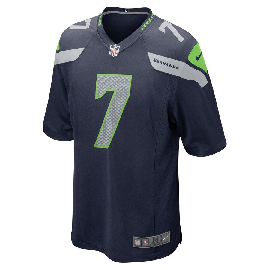 Seattle Seahawks Geno Smith Game Navy Football Jersey product image