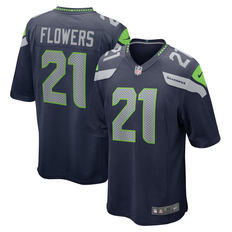 Seattle Seahawks Tre Flowers Game Navy Football Jersey product image