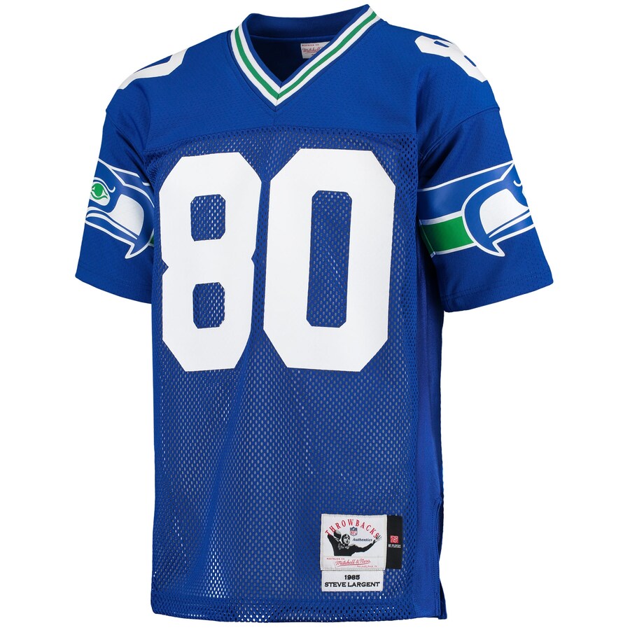 Seattle Seahawks Steve Largent 1985 Throwback Blue Football Jersey product image