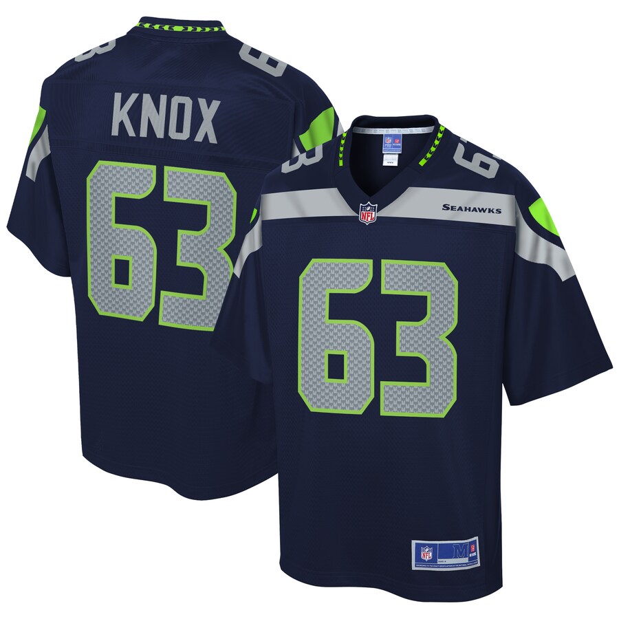 Seattle Seahawks Demetrius Knox Pro Line Navy Football Jersey product image