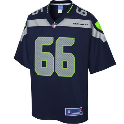 Seattle Seahawks Jordan Simmons Pro Line Navy Football Jersey product image