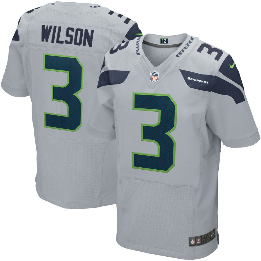 Seattle Seahawks Russell Wilson Gray Football Jersey product image