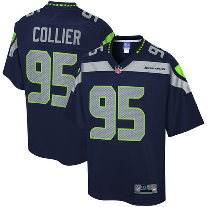 Seattle Seahawks L.j. Collier Pro Line Big & Tall Navy Football Jersey product image
