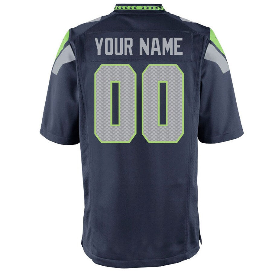 Seattle Seahawks College Customized Game Navy Football Jersey product image