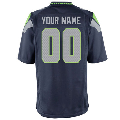 Seattle Seahawks College Customized Game Navy Football Jersey product image