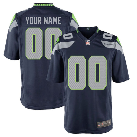 Seattle Seahawks College Customized Game Navy Football Jersey product image