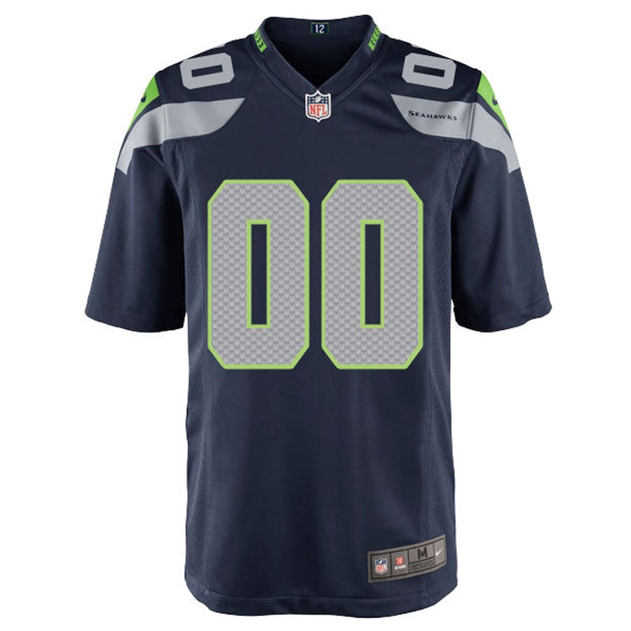 Seattle Seahawks College Customized Game Navy Football Jersey product image