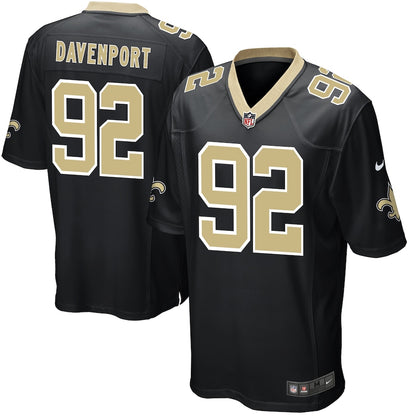 New Orleans Saints Marcus Davenport Game Black Football Jersey product image