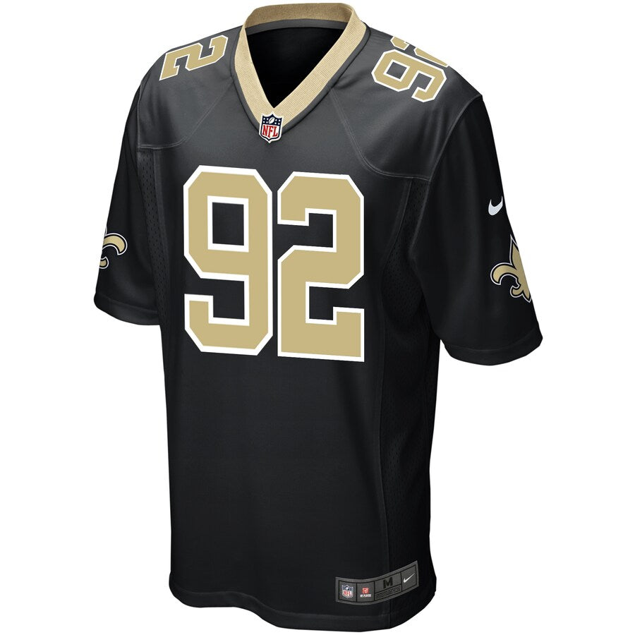 New Orleans Saints Marcus Davenport Game Black Football Jersey product image