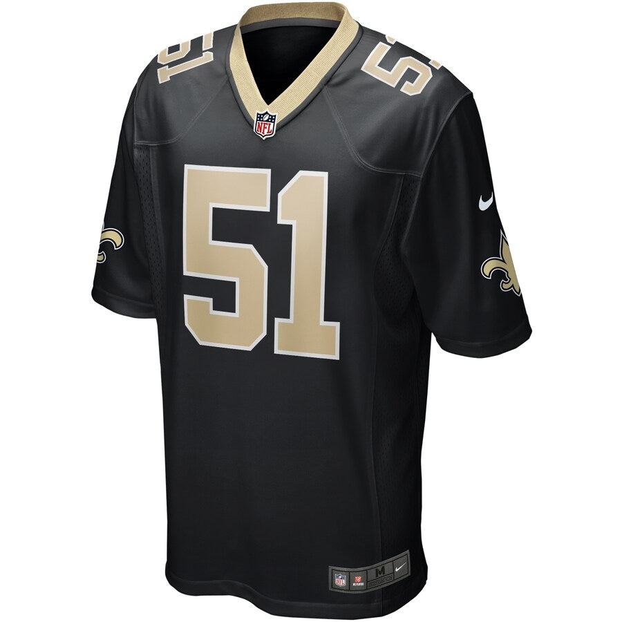 New Orleans Saints Cesar Ruiz Game Black Football Jersey product image