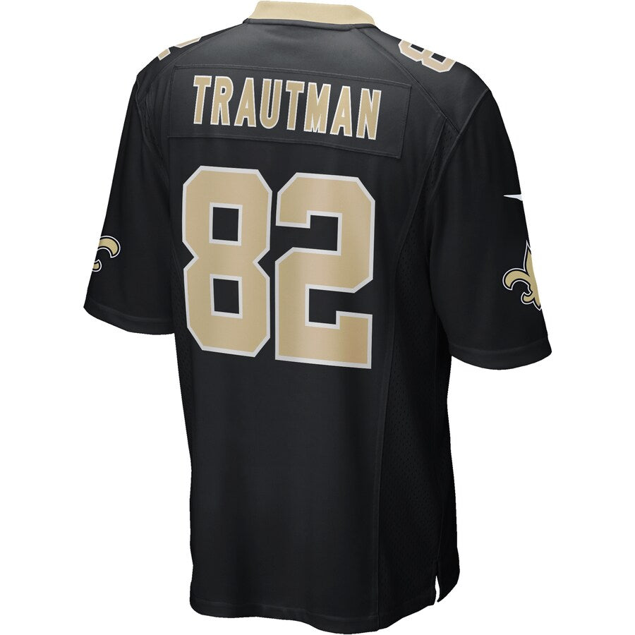 New Orleans Saints Adam Trautman Game Black Football Jersey product image