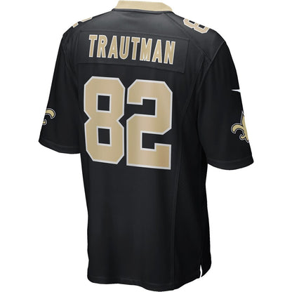 New Orleans Saints Adam Trautman Game Black Football Jersey product image