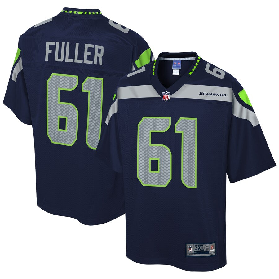 Seattle Seahawks Kyle Fuller Pro Line Big & Tall Team Color Navy Football Jersey product image