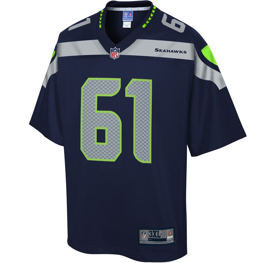 Seattle Seahawks Kyle Fuller Pro Line Big & Tall Team Color Navy Football Jersey product image