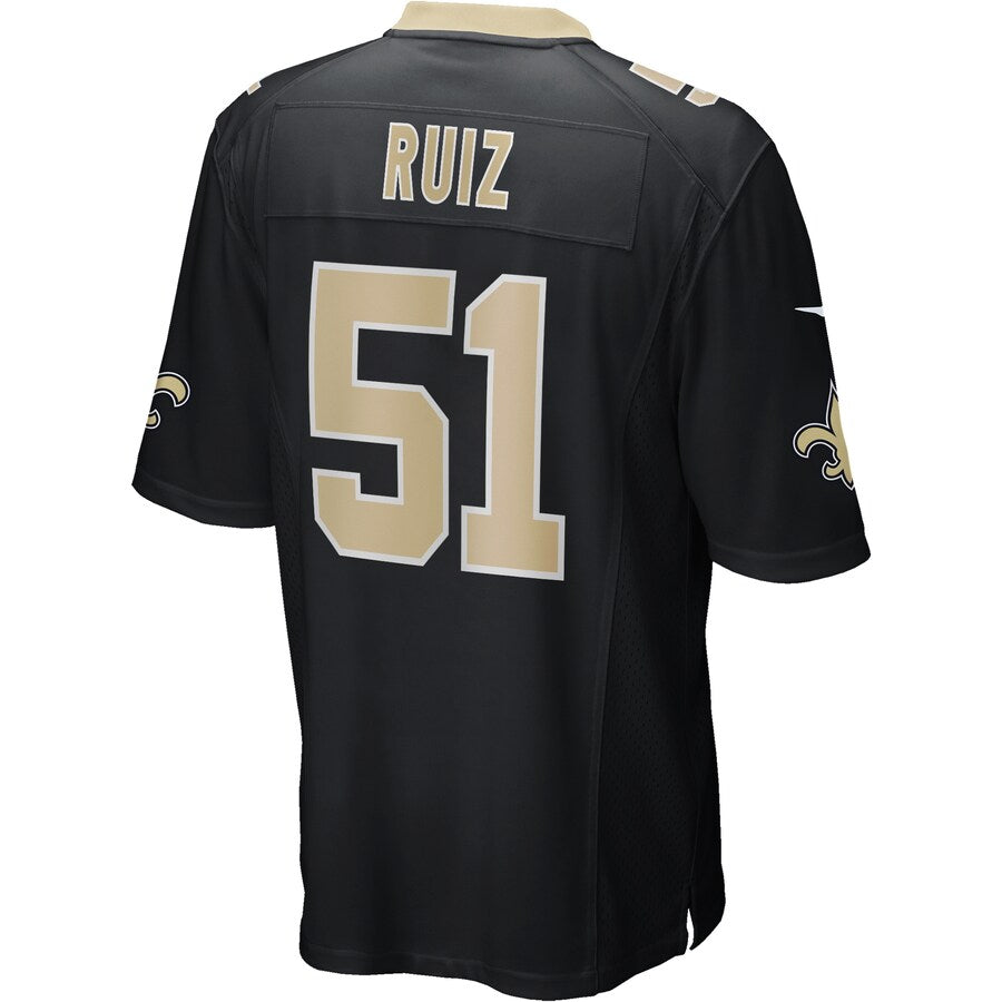 New Orleans Saints Cesar Ruiz Game Black Football Jersey product image