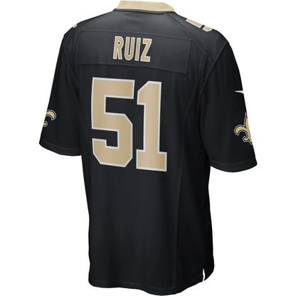 New Orleans Saints Cesar Ruiz Game Black Football Jersey product image