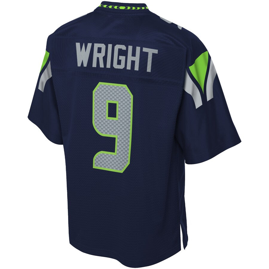 Seattle Seahawks Terry Wright Pro Line Big & Tall Navy Football Jersey product image
