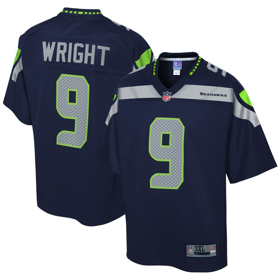 Seattle Seahawks Terry Wright Pro Line Big & Tall Navy Football Jersey product image