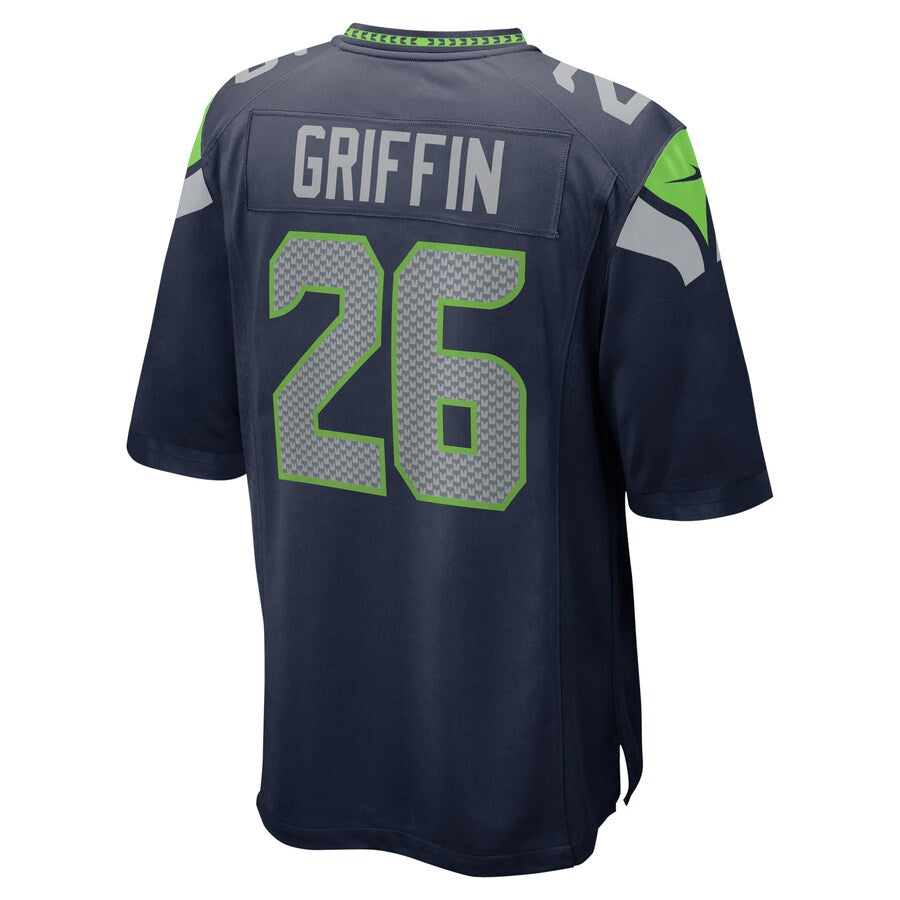 Seattle Seahawks Shaquill Griffin Game Navy Football Jersey product image