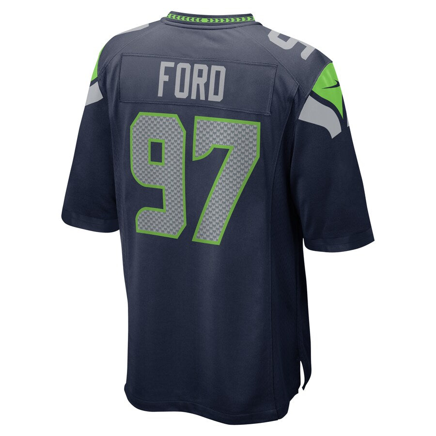 Seattle Seahawks Poona Ford 2090 Game Navy Football Jersey product image