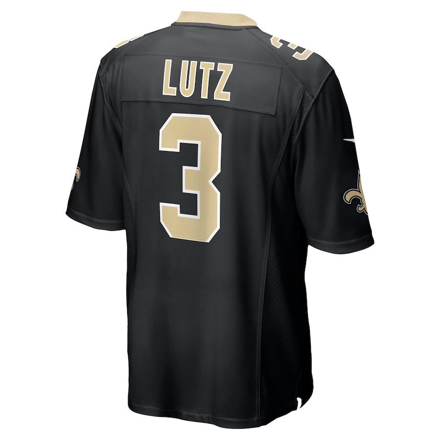 New Orleans Saints Wil Lutz Game Black Football Jersey product image