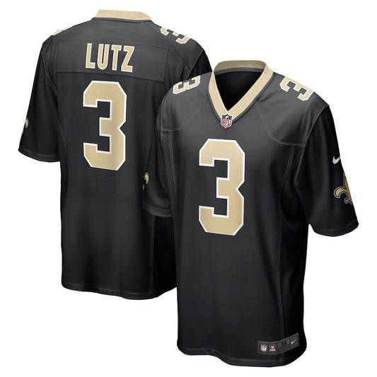 New Orleans Saints Wil Lutz Game Black Football Jersey product image