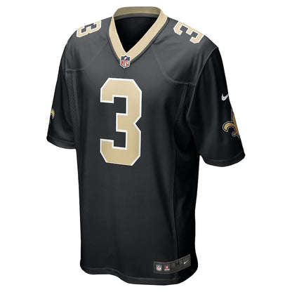 New Orleans Saints Wil Lutz Game Black Football Jersey product image