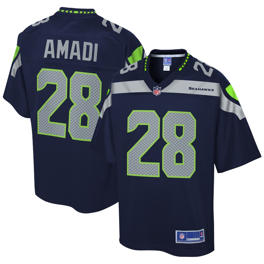 Seattle Seahawks Ugo Amadi Pro Line Navy Football Jersey product image
