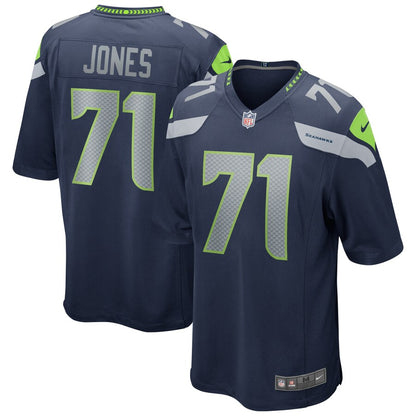 Seattle Seahawks Walter Jones Game Navy Football Jersey product image