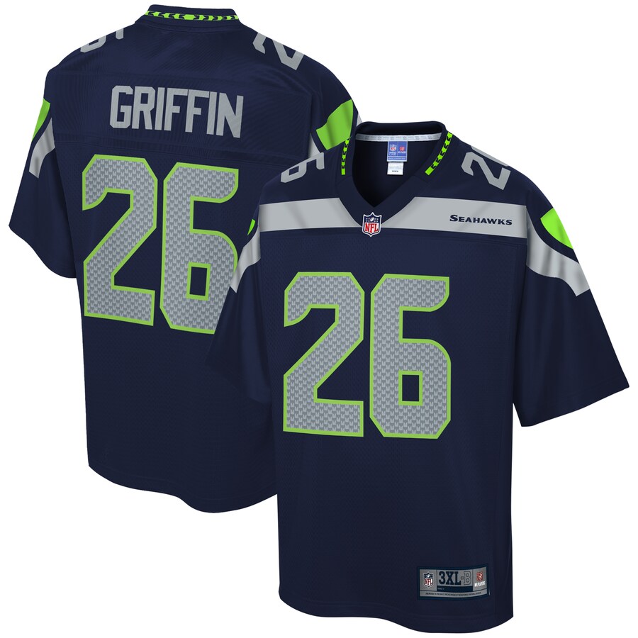 Seattle Seahawks Shaquill Griffin Pro Line Big & Tall Navy Football Jersey product image