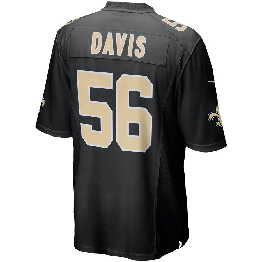 New Orleans Saints Demario Davis Game Black Football Jersey product image