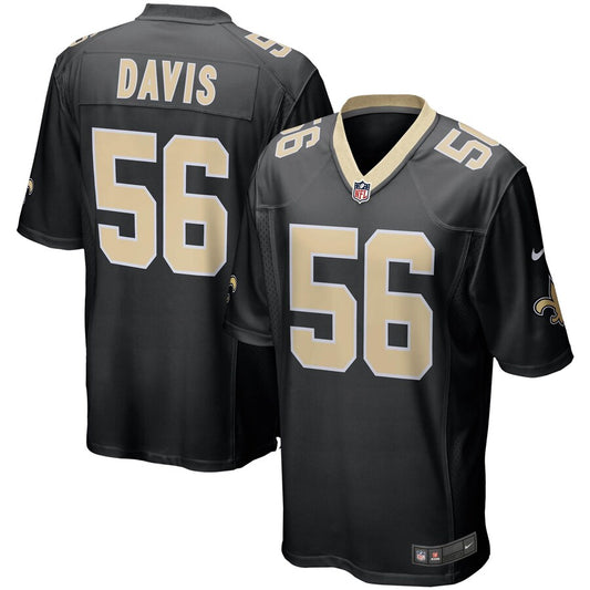 New Orleans Saints Demario Davis Game Black Football Jersey product image