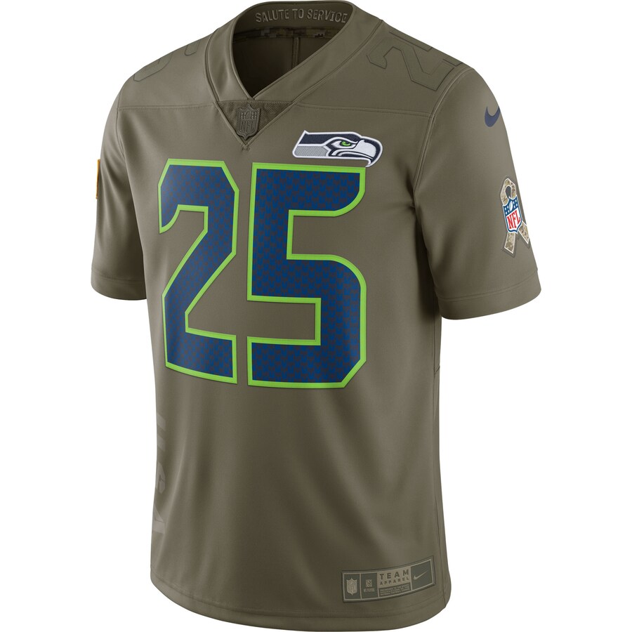 Seattle Seahawks Richard Sherman Limited Salute To Service Olive Football Jersey product image
