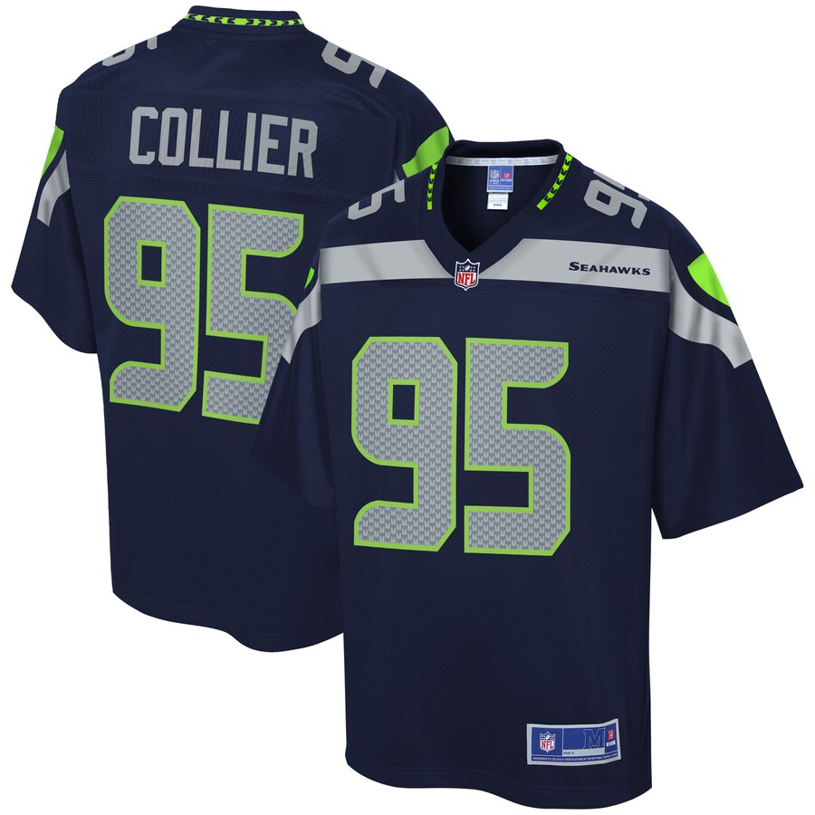 Seattle Seahawks L.j. Collier Pro Line Navy Football Jersey product image