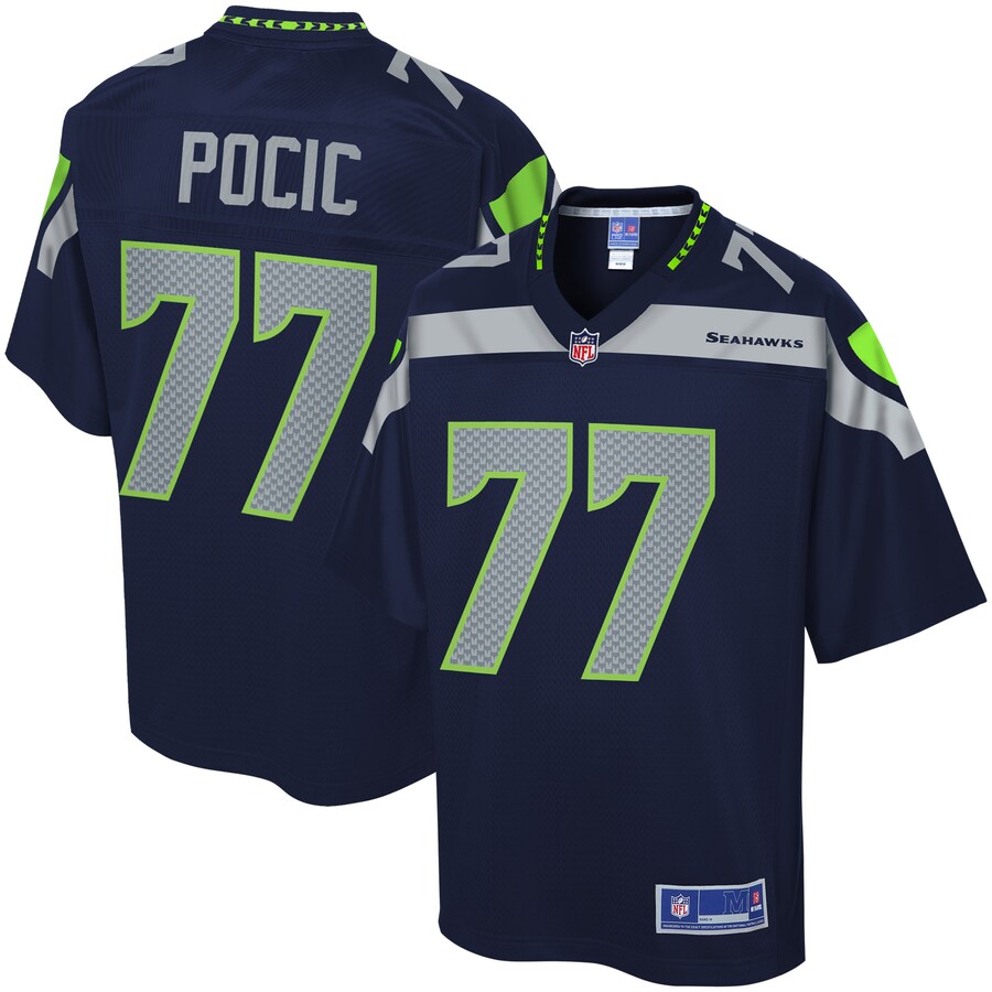 Seattle Seahawks Ethan Pocic Pro Line Team Color Navy Football Jersey product image