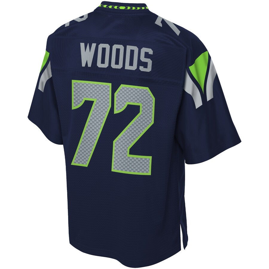 Seattle Seahawks Al Woods Pro Line Big & Tall Navy Football Jersey product image
